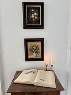 Prachtige olieverf schilderijen met bloemen gesigneerd, Antiek en Kunst, Kunst | Schilderijen | Klassiek, Ophalen of Verzenden
