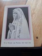Bidprentje o.l. vrouwe van fatima, Ophalen of Verzenden