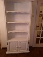 Witte houten boekenkast met 2 deurtjes, Huis en Inrichting, Ophalen, Met deur(en), 50 tot 100 cm, 150 tot 200 cm