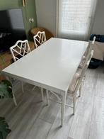 Complete eettafel met stoelen, Huis en Inrichting, Tafels | Eettafels, Ophalen of Verzenden, Zo goed als nieuw, Rechthoekig, 50 tot 100 cm