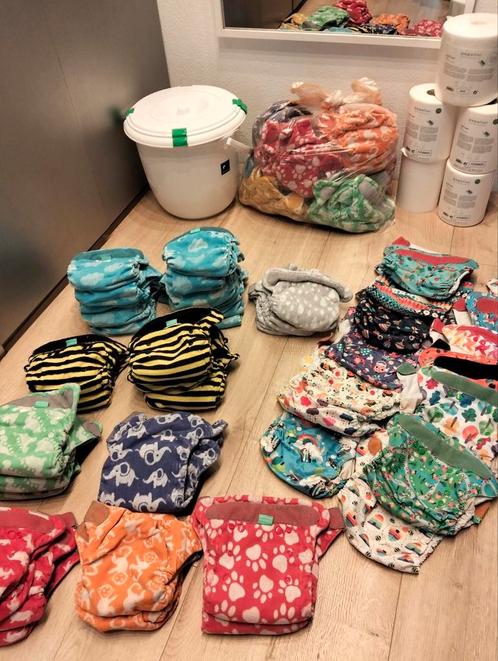 Groot pakket wasbare luiers, maat 1 + 2, Totsbots Petit Lulu, Kinderen en Baby's, Badjes en Verzorging, Gebruikt, Overige typen