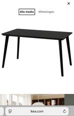 IKEA Lisabo - eettafel zwart 140x78cm, Huis en Inrichting, Ophalen, 100 tot 150 cm, 50 tot 100 cm, Zo goed als nieuw