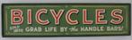Handgeschilderd houten bord / vintage / Bicycle Shop / Fiets, Verzamelen, Ophalen of Verzenden, Gebruikt, Reclamebord