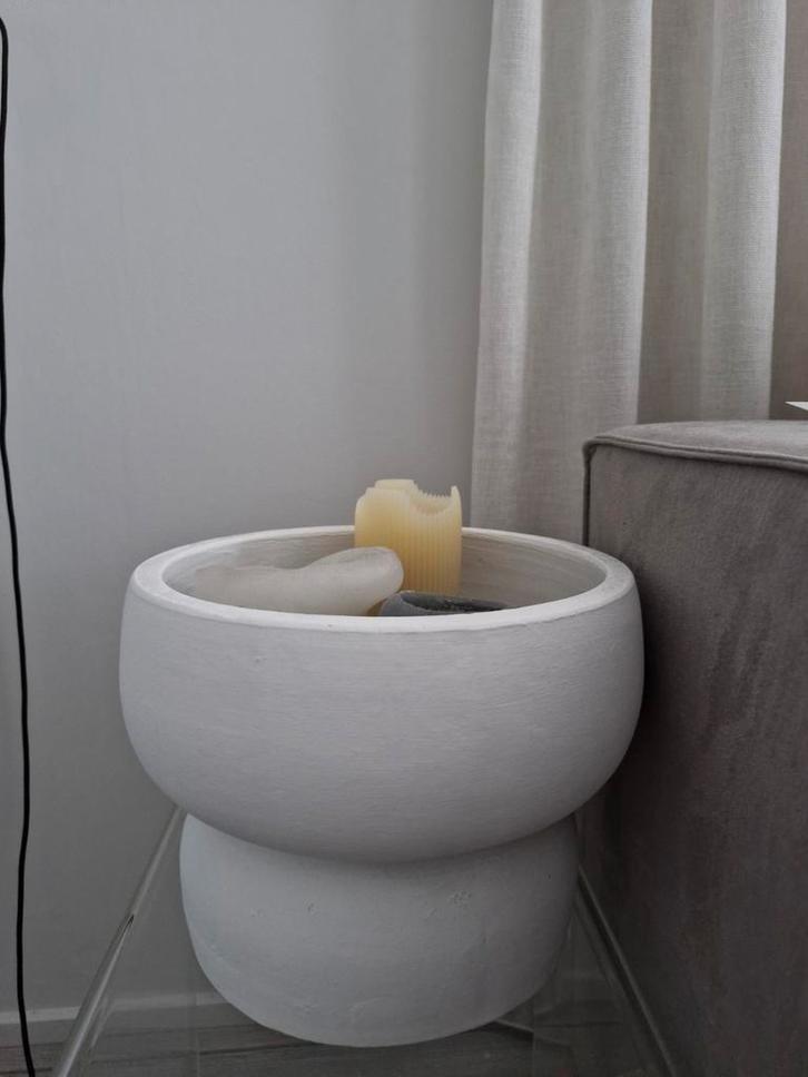 Schaal met kaarsen decoratie, Huis en Inrichting, Tafels | Bijzettafels, Zo goed als nieuw, Rond, Minder dan 45 cm, Minder dan 55 cm