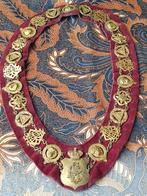 Prachtige oude Engelse ketting of keten van vrijmetselaars., Antiek en Kunst, Ophalen of Verzenden