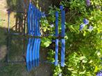 Bistrostoeltjes 2 stuks blauw, Tuin en Terras, Ophalen, Zo goed als nieuw, Inklapbaar