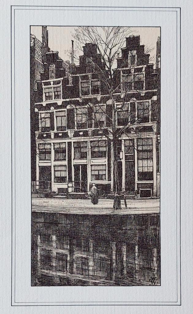 De Bloemgracht ...  Amsterdam ..., Antiek en Kunst, Kunst | Etsen en Gravures, Ophalen of Verzenden