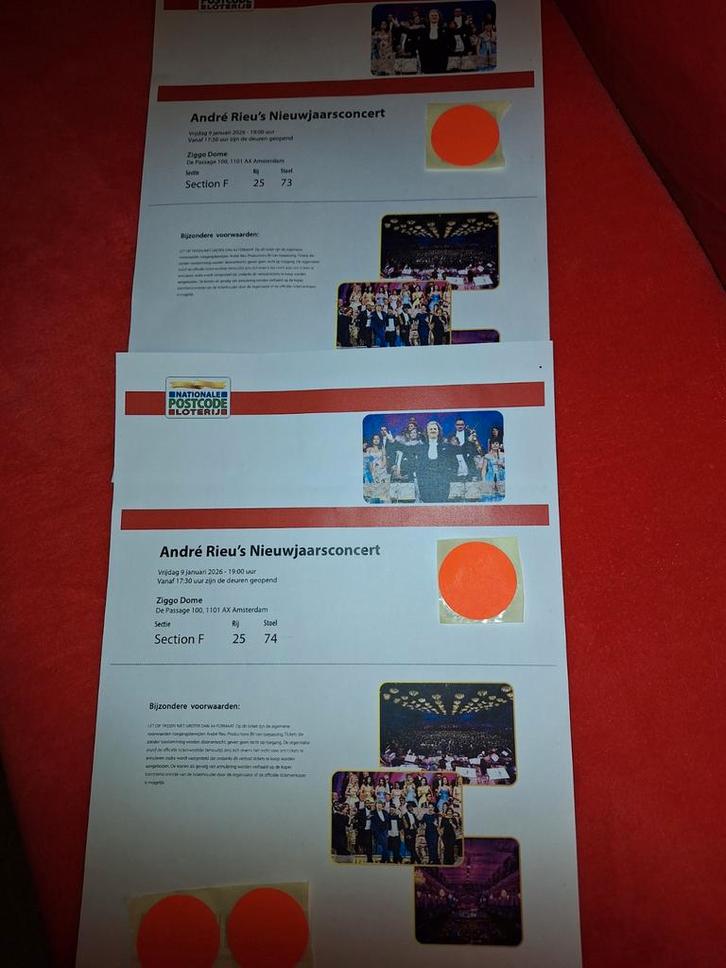 2 Tickets Andre Rieu Nieuwjaarsconcert Ziggo Zaal F Rij 25, Tickets en Kaartjes, Concerten | Klassiek, Twee personen, Januari