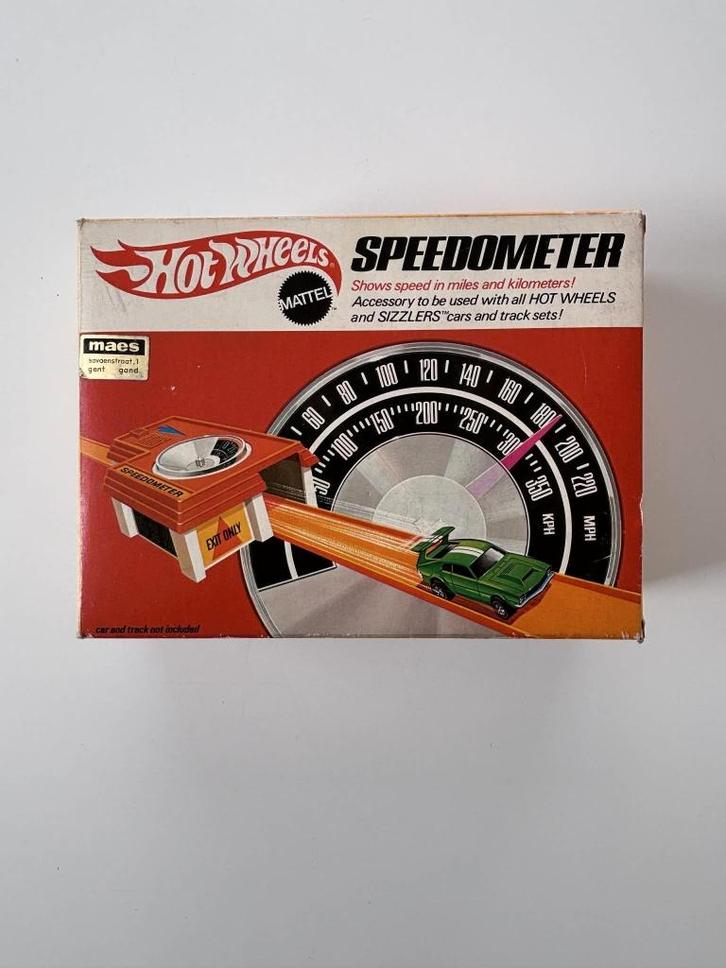 Vintage Hot Wheels  Speedometer met verpakking, 1969, Verzamelen, Speelgoed, Zo goed als nieuw, Ophalen of Verzenden