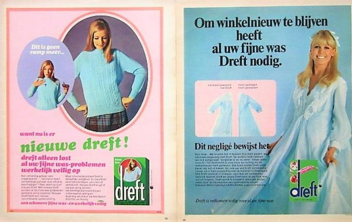19 vintage advertenties reclames Dreft wasmiddel 1958-77, Verzamelen, Merken en Reclamevoorwerpen, Gebruikt, Overige typen, Verzenden