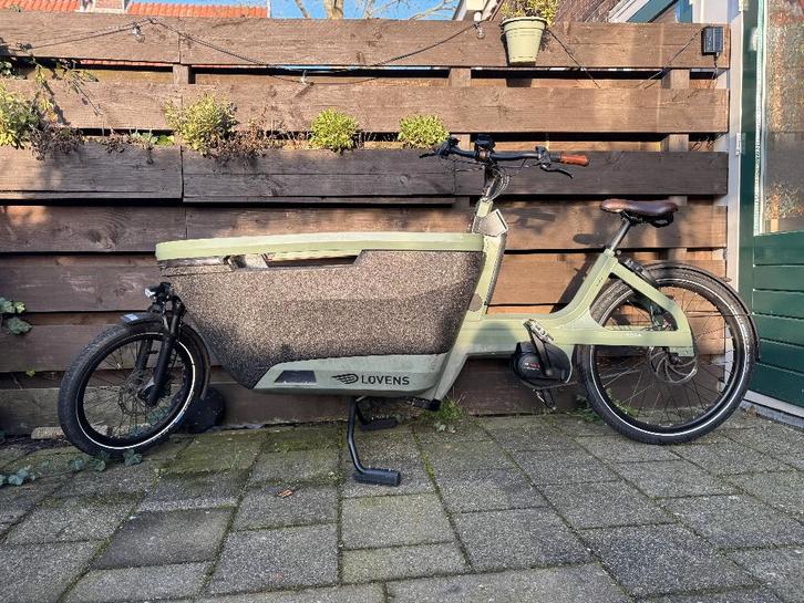 Lovens Explorer bakfiets moss green - Technisch als nieuw, Fietsen en Brommers, Fietsen | Bakfietsen, Zo goed als nieuw, Overige merken