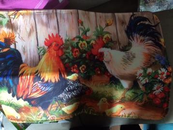 zacht oliebestendig keukentapijt haan kippen ong.38 bij 58cm beschikbaar voor biedingen