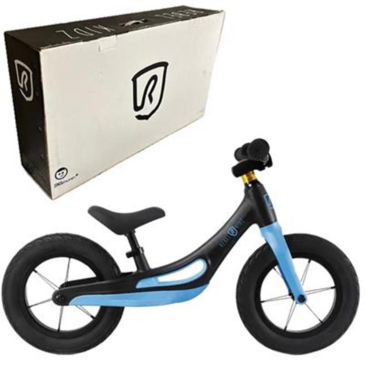 Stoere loopfiets in zwart/groen en zwart/blauw, Kinderen en Baby's, Speelgoed | Buiten | Voertuigen en Loopfietsen, Nieuw, Loopfiets