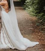 Prachtige Trouwjurk met Sluier & Overrok - Weggeefprijs!, Ophalen of Verzenden, Gedragen, Wit, Trouwjurk