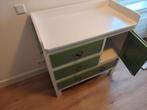 vintage commode opgeknapt wit groen lade deur wasrek, Ophalen, Gebruikt, 50 tot 70 cm, 75 tot 100 cm