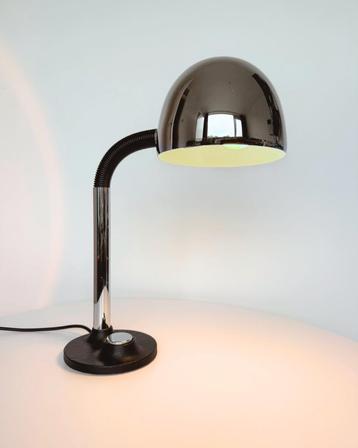 Vintage space age chrome desk lamp by Egon Hillebrand beschikbaar voor biedingen