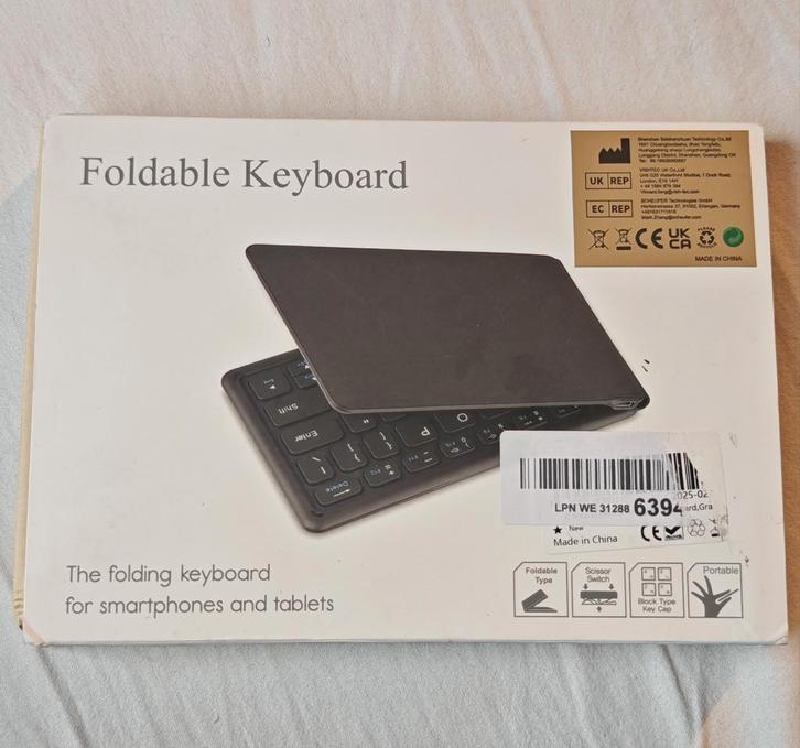 Opvouwbaar Bluetooth Toetsenbord - Nieuw, Computers en Software, Toetsenborden, Nieuw, Opvouwbaar, Ophalen