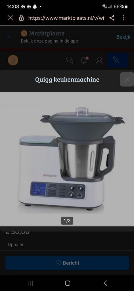 Quigg keukenmachine met plezier gebruikt werkt op wifi, Witgoed en Apparatuur, Keukenmixers, Zo goed als nieuw, 4 liter of meer