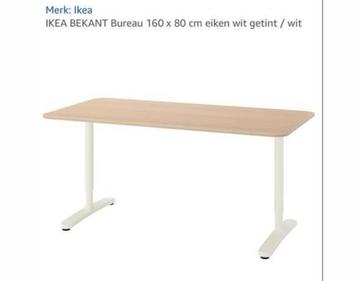 Ikea bekant bureau, in hoogte verstelbaar. - afbeelding 2