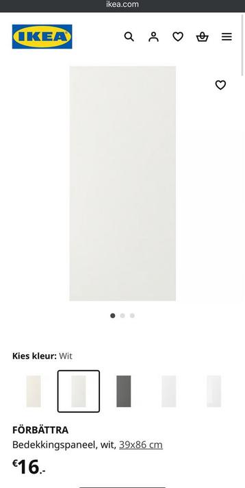 Set IKEA METOD FÖRBÄTTRA Bedekkingspanelen, wit - afbeelding 7