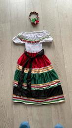 Mexicaanse jurk maat L met diadeem (musical Vlam in de Pan), Ophalen of Verzenden, Zo goed als nieuw, Kleding