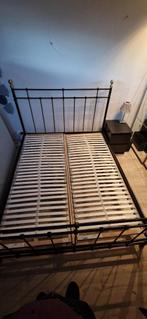 Ikea elektrische lattenbodem bed 1.60m, Huis en Inrichting, 160 cm, Gebruikt, Metaal, Zwart