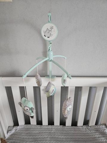 Boxmobiel met uiltjes in het mint groen beschikbaar voor biedingen