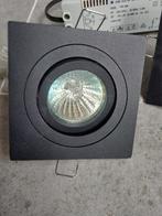Inbouwspots 3x zwart met Philips lampjes, Huis en Inrichting, Lampen | Spots, Metaal of Aluminium, Ophalen of Verzenden, Zo goed als nieuw