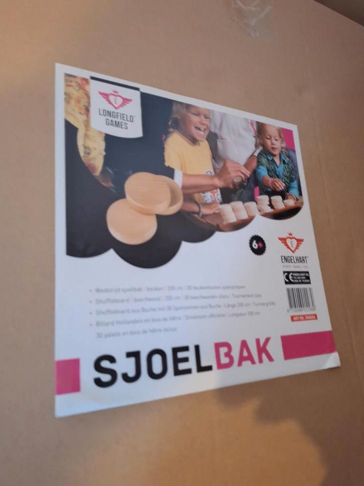 Nieuwe Sjoelbak in Doos - Engelhart, Hobby en Vrije tijd, Gezelschapsspellen | Bordspellen, Nieuw, Een of twee spelers, Drie of vier spelers