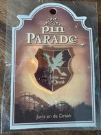 Efteling pin Joris en de Draak op kaartje, Verzamelen, Efteling, Ophalen of Verzenden, Zo goed als nieuw, Button of Speldje