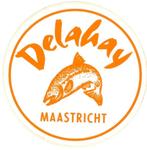 sticker Delahay hengelsport Maastricht, Ophalen of Verzenden, Zo goed als nieuw, Winkel of Supermarkt