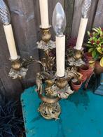 Antieke tafellamp barok 4 armige messing? 77h-37br Miekje, Ophalen of Verzenden