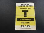 Seizoenkaart Feyenoord 1989-1990, Ophalen, Gebruikt, Feyenoord, Overige typen