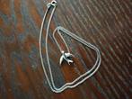 Zilveren 835 ketting met zwaluw hanger van metaal, Ophalen of Verzenden, Zilver, Zilver