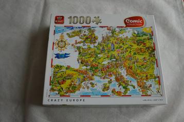 Puzzel: Crazy Europe 1000 stukjes King beschikbaar voor biedingen