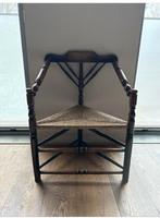 Antique Edwardian Dutch Oak Triangel Wicker Chair Corner, Antiek en Kunst, Ophalen of Verzenden