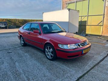 Saab 9-3 T7 2.0 Turbo Coupé 2000 Rood 185 PK APK 5-26 beschikbaar voor biedingen