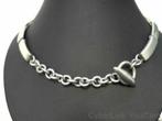12908 Mooi Zwaar Zilveren Collier Met Platen Kapitel Op Stok, Ophalen of Verzenden, Zo goed als nieuw, Zilver, Zilver