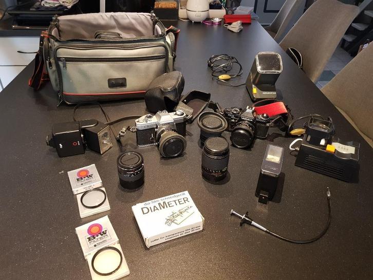 Analoge camera's en toebehoren, Audio, Tv en Foto, Fotocamera's Analoog, Gebruikt, Spiegelreflex, Overige Merken, Ophalen of Verzenden