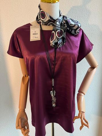 Kersenrode blouse, maat 42 nu v. €50 voor €15 beschikbaar voor biedingen