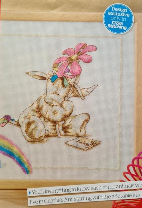 Flo de koe borduurpatroon, Hobby en Vrije tijd, Borduren en Borduurmachines, Nieuw, Patroon, Handborduren, Ophalen