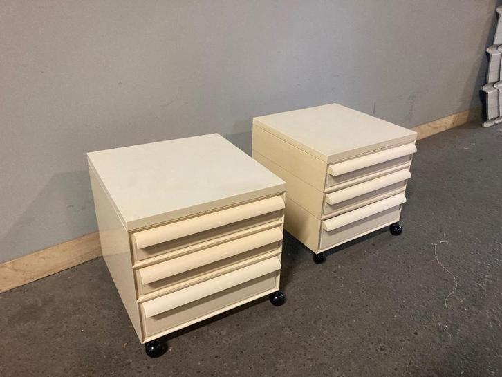 Kartell type 4602 Simon Fussel - 2 nachtkastjes, Huis en Inrichting, Slaapkamer | Nachtkastjes, Gebruikt, Minder dan 55 cm, Minder dan 45 cm