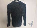 Zwarte blouse met witte stippen Maat xs, Zwart, Onbekend, Ophalen of Verzenden, Zo goed als nieuw