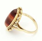 Vintage 14 karaat Agaat, Sieraden, Tassen en Uiterlijk, Ringen, Vintage, 19 tot 20, Vintage, Vintage