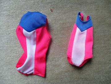  Vintage  barbie en skipper   badpakjes mattel 1974 beschikbaar voor biedingen