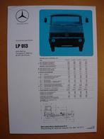 Mercedes LP 913 Technische Specificatie folder 1983 LP913, Ophalen, Mercedes, Zo goed als nieuw, Mercedes-Benz