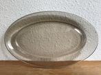 4 Rookglas ovale borden / presenteerschaal., Huis en Inrichting, Ophalen of Verzenden, Zo goed als nieuw