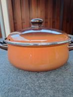 Retro emaille pan, Ophalen of Verzenden, Gebruikt, Overige materialen