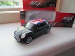 Welly New Mini Cooper groen met britse vlag op het dak, Ophalen of Verzenden