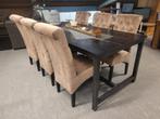 *VOORRAAD* 6 Landelijke Eetkamerstoel Bellagio Stof Liver (1, Huis en Inrichting, Stoelen, Nieuw, Ophalen of Verzenden, Vijf, Zes of meer stoelen